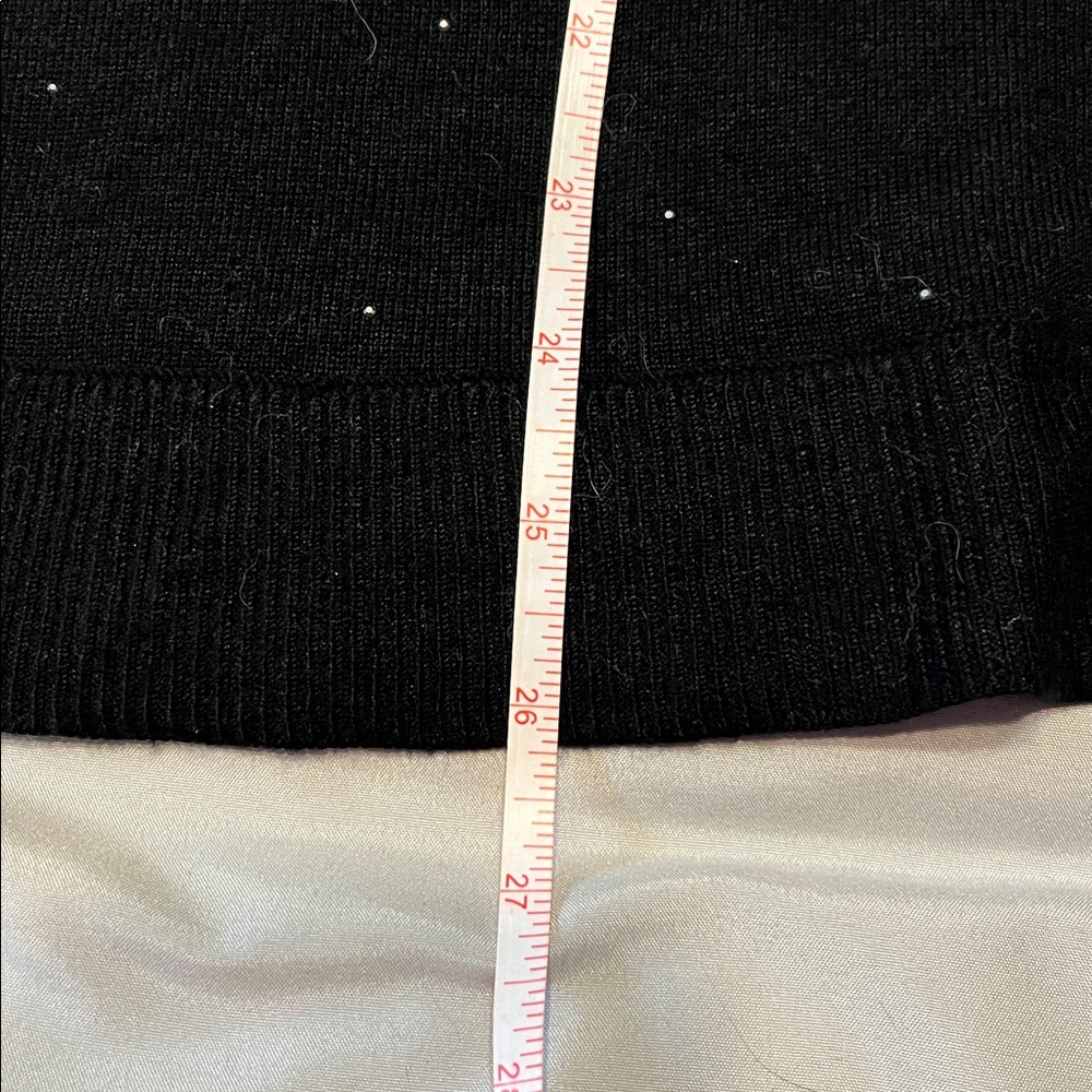 Liz Claiborne Black Top with Silver sparkling Accents - Picture 4 of 4